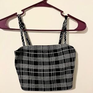 F21 Grid Crop Top